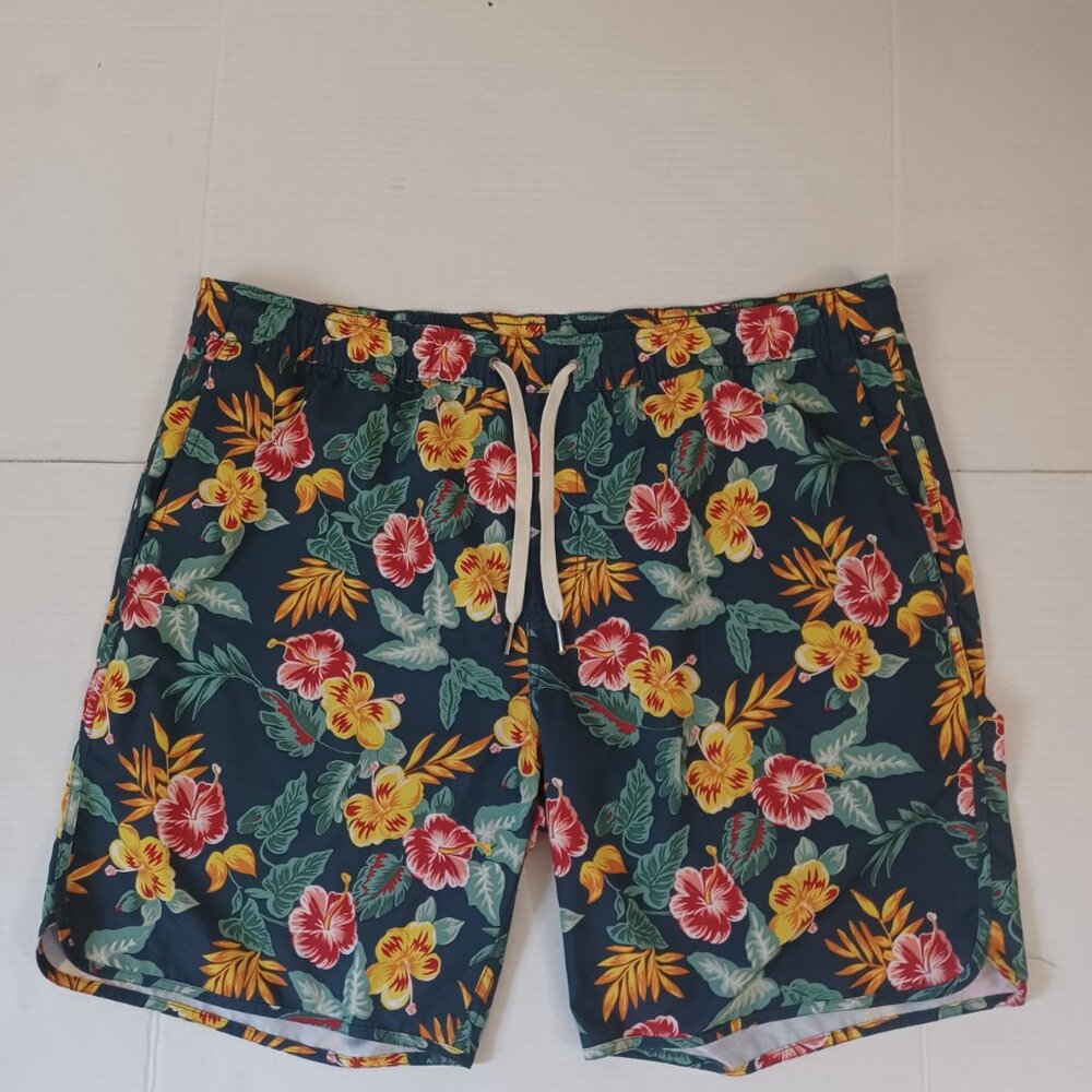 FAIR HARBOR MASTOS ANCHOR SWIM TRUNKS TROPICAL FLORAL PRINT SIZE XL - Picture 11 of 11